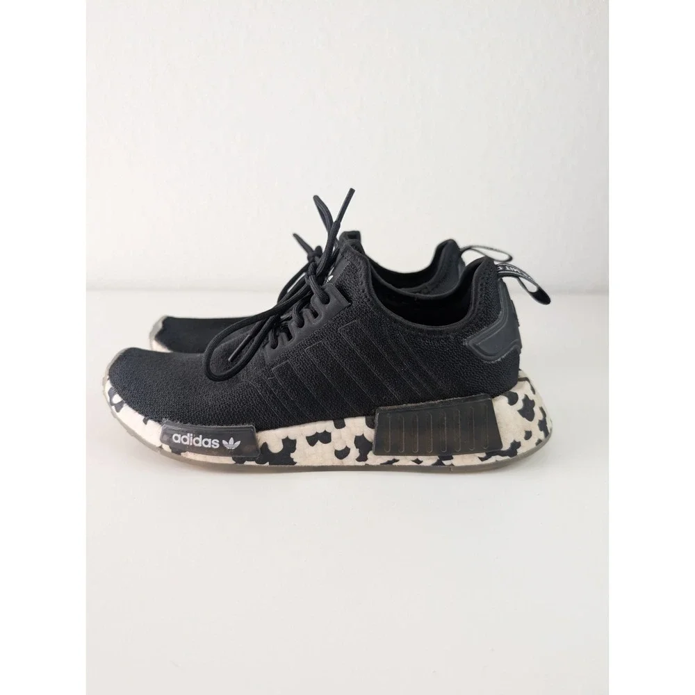 Adidas NMD R1 Sneakers Mens 6.5 Black Color Splash Running Shoes